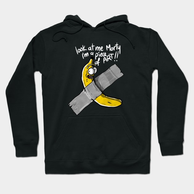 Banana Duct tape on the shirt Hoodie by A Comic Wizard